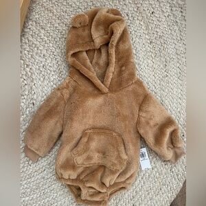 Old navy fleece plush teddy romper